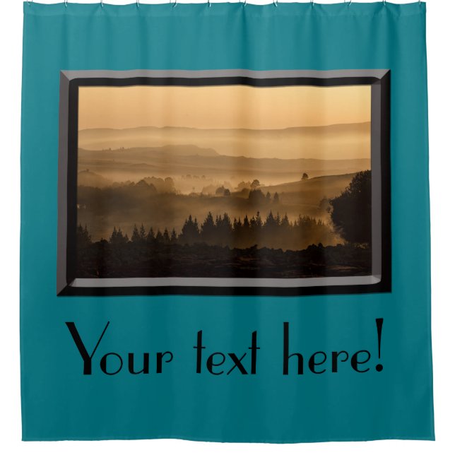 Sunset landscape shower curtain (Front)