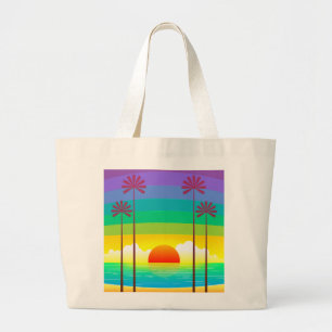 Sunset Large Tote Bag