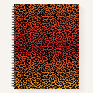 Sunset Leopard Skin Print Spiral Notebook
