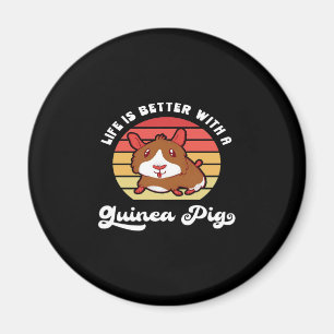 Sunset Life Better With A Guinea Pig   Cute Pet Magnet