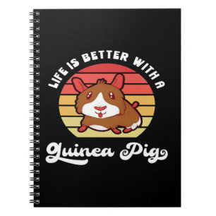Sunset Life Better With A Guinea Pig Cute Pet Notebook
