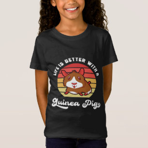 Sunset Life Better With A Guinea Pig   Cute Pet T-Shirt
