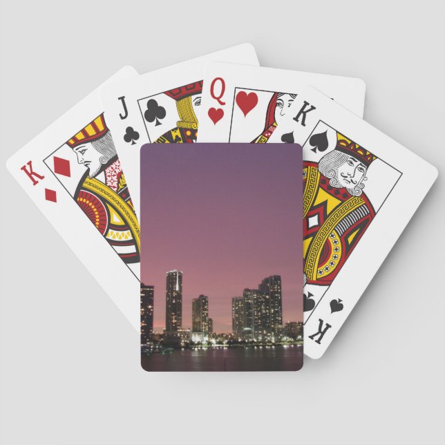 Sunset light over Miami after a storm Playing Cards (Back)