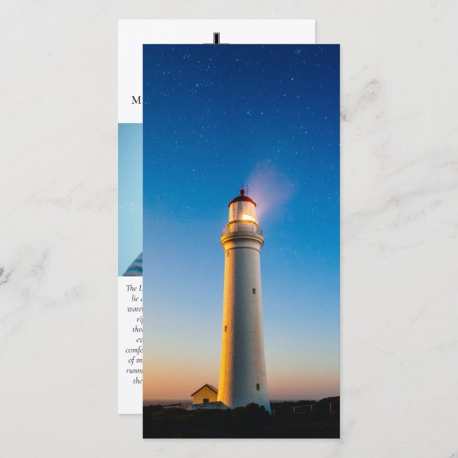 Sunset Lighthouse Prayer Memorial Bookmark (Front/Back)