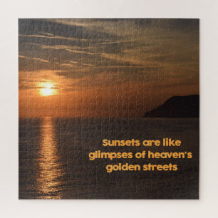 Sunset Like a Glimpse of Heaven  -  20 x 20 inch Jigsaw Puzzle