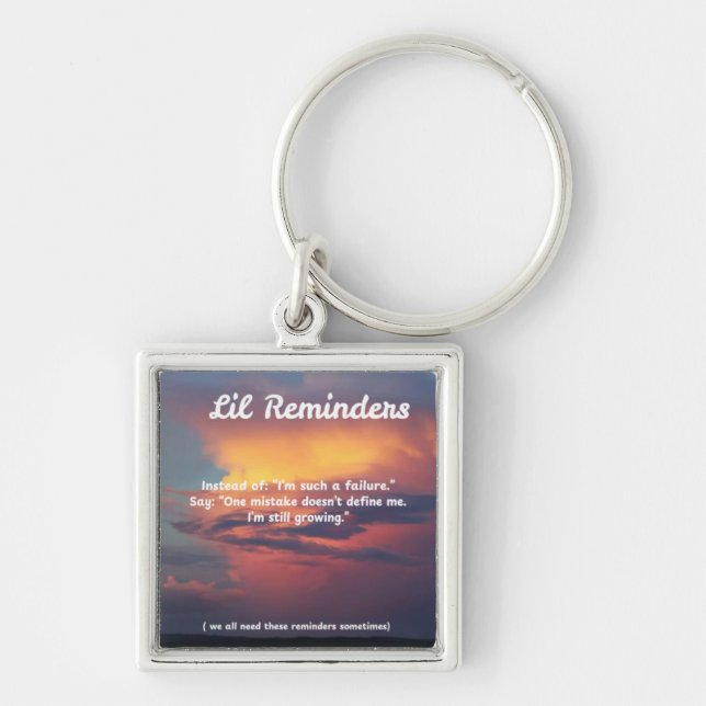 Sunset Lil Reminders Therapist Gift  Key Ring (Front)
