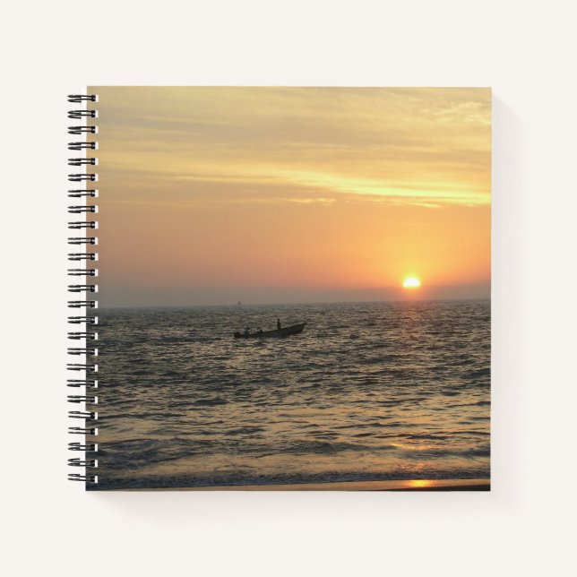 Sunset Lines & Soft Reflections Notebook (Front)
