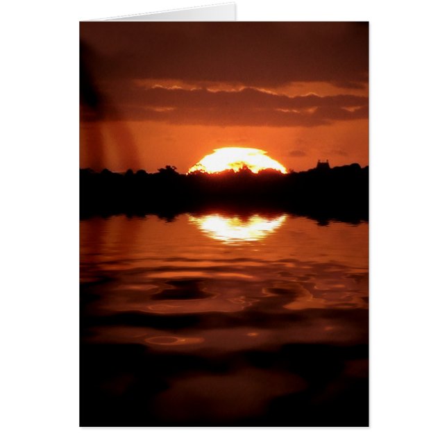 Sunset Liquid Silhouette Card (Front)