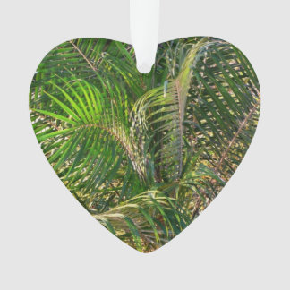 Sunset Lit Palm Fronds Tropical Ornament