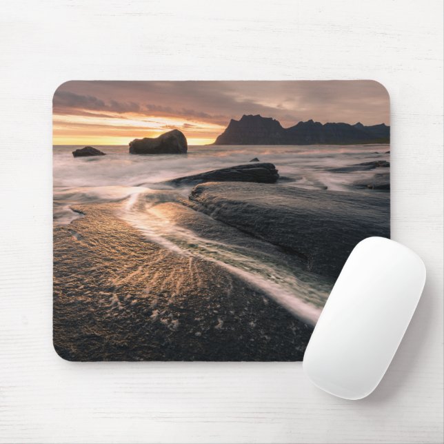 Sunset Lofoten Islands Mouse Pad (With Mouse)