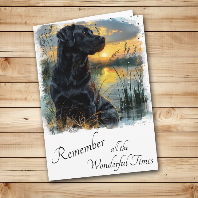 Sunset Loss of Labrador Retriever Condolence Card (Creator Uploaded)