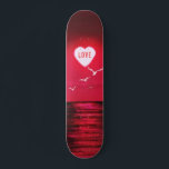 Sunset Love - Romantic - Black Red - Customisable Skateboard<br><div class="desc">Sunset Love - add your text / name / more ..</div>