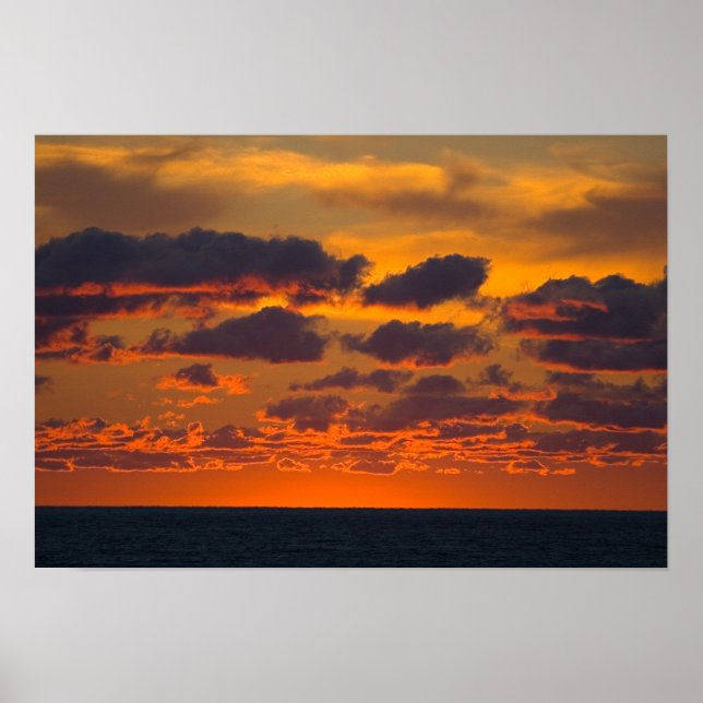 Sunset, Ludington, Michigan Poster (Front)