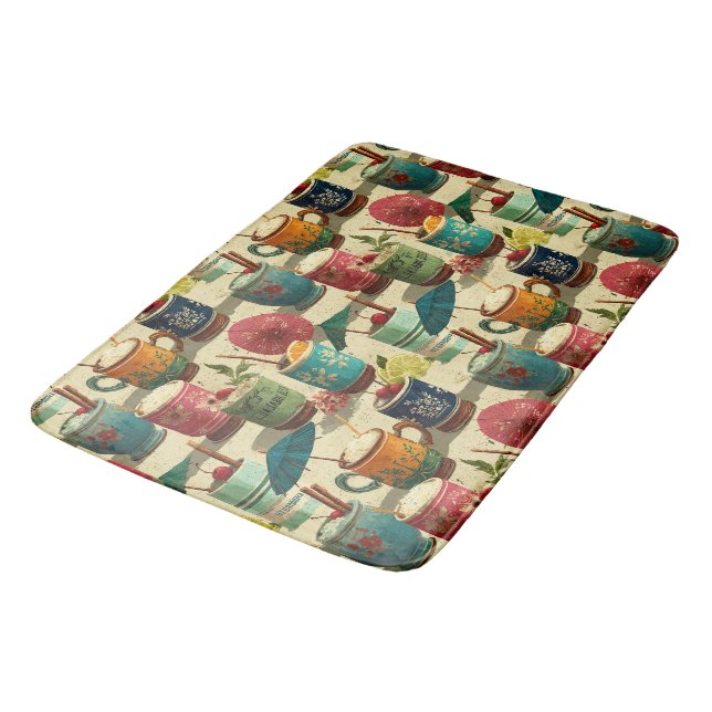 Sunset Mai Tais Bath Mat (Angled)