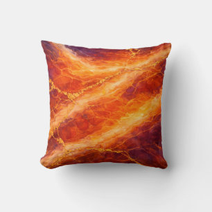 Sunset Marble with Gold Veining Cushion