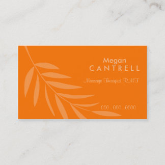 Sunset Massage Therapist Biz Card
