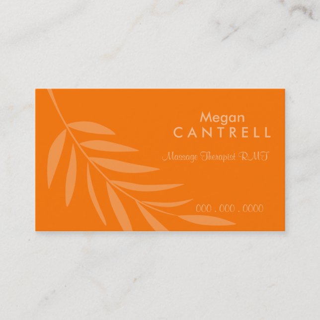 Sunset Massage Therapist Biz Card (Front)