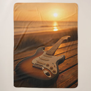 Sunset Melody Sherpa Blanket