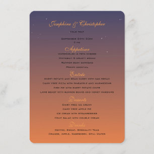Sunset Menu Template