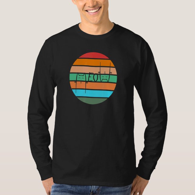 Sunset Meow Cat T-Shirt (Front)