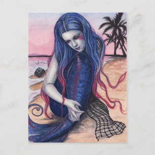 Sunset Mermaid Postcard