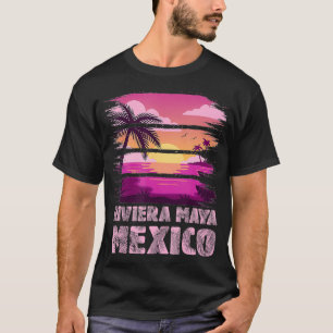 Sunset Mexico Riviera Maya Summer Vacation Beach S T-Shirt