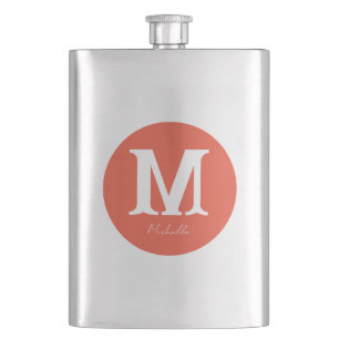 Sunset Minimal Monogram Hip Flask
