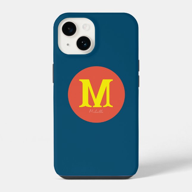 Sunset Minimal Monogram iPhone Case (Back)