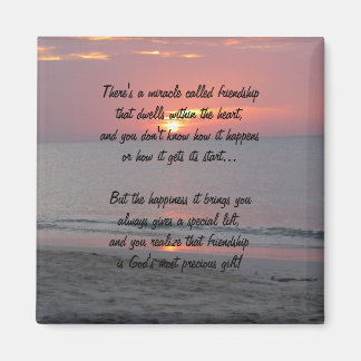 Sunset Miracle Of Friendship Poem Magnet
