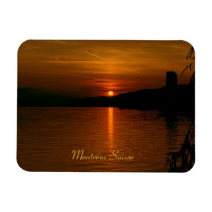 Sunset Montreux Switzerland Flexi Magnet