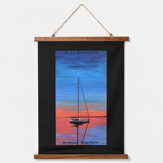 Sunset Mooring Hanging Tapestry (Front)