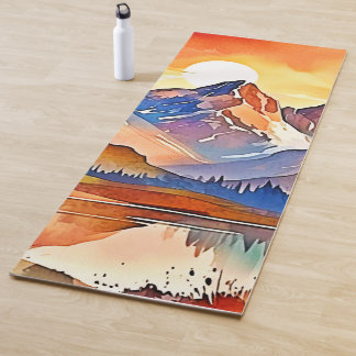 Sunset Mountain Art Design Yoga Mat