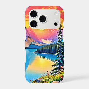 Sunset Mountain Lake Majesty Art