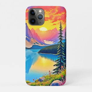 Sunset Mountain Lake Majesty Art Case-Mate iPhone Case