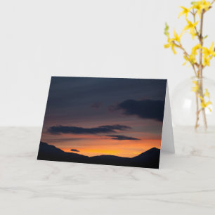 Sunset Mountain Silhouette Card