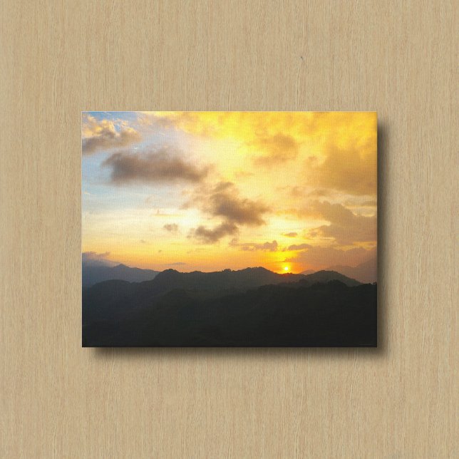 Sunset, Mountains and Clouds Canvas Print (Creator Uploaded)