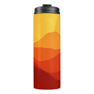 Sunset Mountains Banner Thermal Tumbler