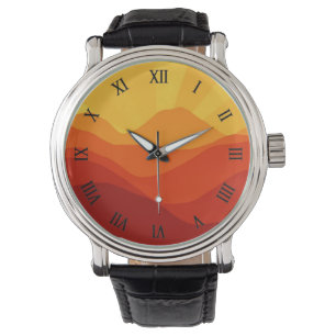 Sunset Mountains Banner Watch