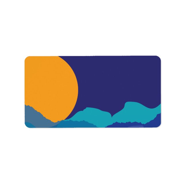 SUNSET & MOUNTAINS Print Your Own Label (Front)