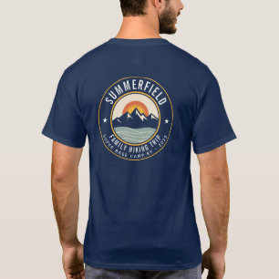 Sunset Mountains Retro Family Hiking Matching Dad T-Shirt