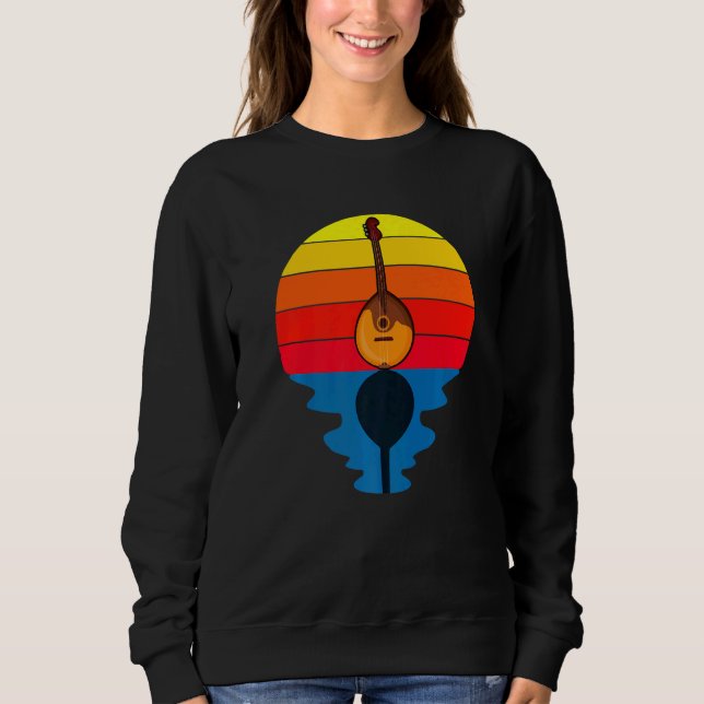 Sunset Music String Instrument Mandolin   Sweatshirt (Front)
