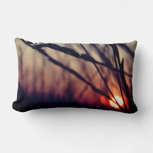 Sunset Nature Grass Lumbar Pillow 33 cm x 53 cm