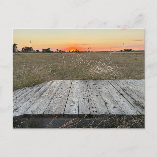 Sunset Near Amarillo Texas Postcard (Front)