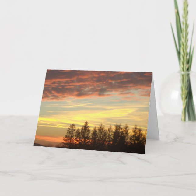 Sunset near Oakland Maryland blank notecard (Front)
