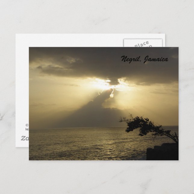 Sunset:Negril, Jamaica Postcard (Front/Back)