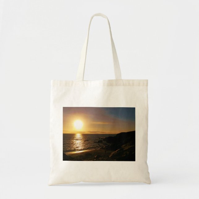Sunset Newquay Cornwall England Tote Bag (Front)