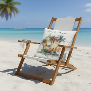 Sunset Oasis, custom Cushion