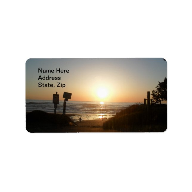 Sunset Ocean Address Label (Front)