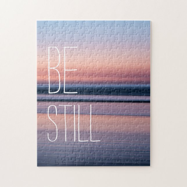 Sunset Ocean Beach Be Still Jigsaw Puzzle (Vertical)