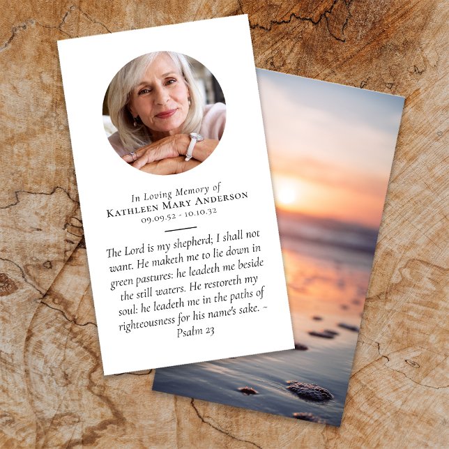 Sunset Ocean Memorial Prayer Card (Creator Uploaded)